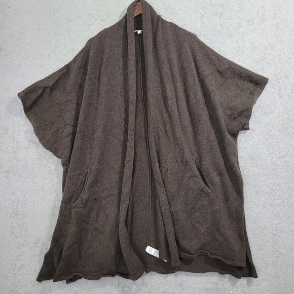 Eileen Fisher Womens Open Front Cardigan Brown M/L Cotton Blend   JCT - Picture 1 of 8
